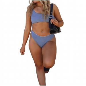 NEW SUNDAY BRUNCH vesta bikini set in blue
